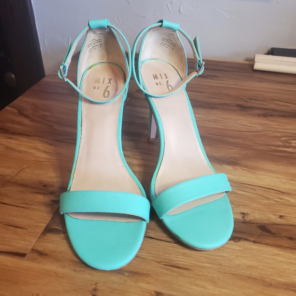 Mix No.6 Lina Heels Tiffany Blue Size 10